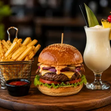 Burger & Fries Deluxe Combo